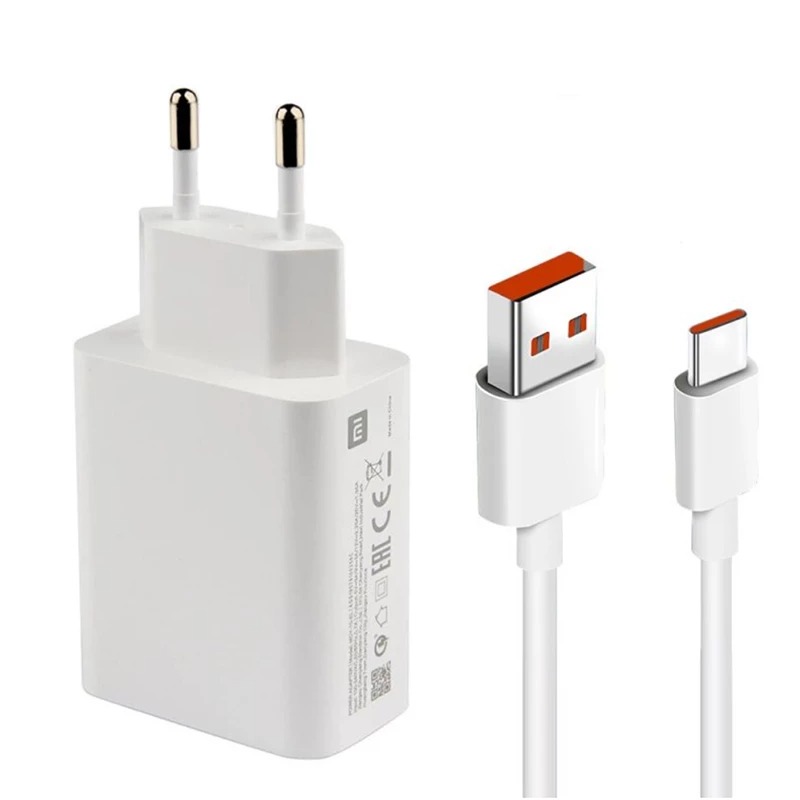 شارژر دیواری شیائومی مدل 33 وات به همراه کابل تبدیل usb-C